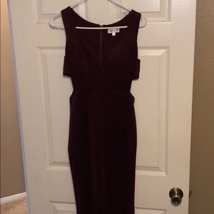 Gorgeous long evening gown side cut outs